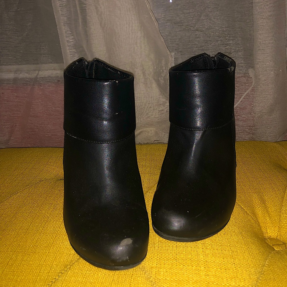 Black leather ankle boots Solesensibility shoes